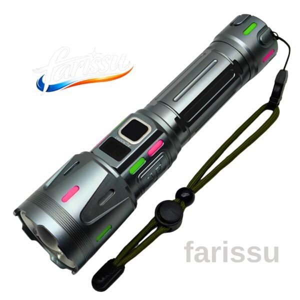 Everton RT-063 B Beyaz Lazer Taktik El Feneri - 60W, 6000 Lümen, 2km Menzilli