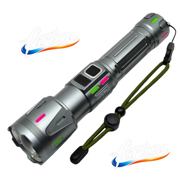 RT-063 B Beyaz Lazer Taktik El Feneri - 60W, 6000 Lümen (Full Yedek Pil Paketi)