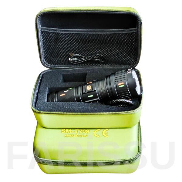 Small Sun SM-T707 6000 Lümen Şarjlı Profesyonel Zoomlu El Feneri - Type-C