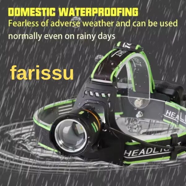 30W Ultra Güçlü LED Kafa Lambası (4 Adet Pilli - Yedek Bataryalı Set) - 3000 Lümen 1000m Menzil