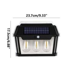 Solar penelli hareket algılama sensörlü otomatik kapanma özelliğine sahip kızıl ötesi aplik