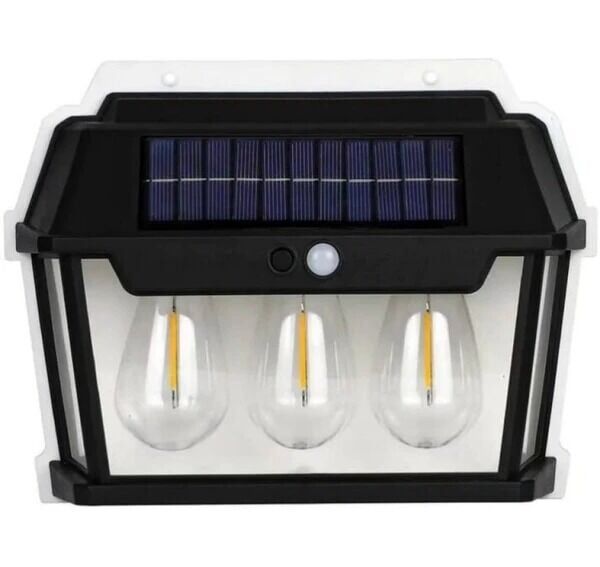Solar penelli hareket algılama sensörlü otomatik kapanma özelliğine sahip kızıl ötesi aplik