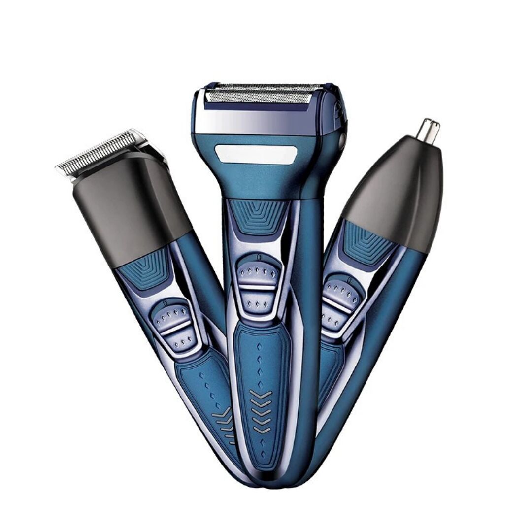 SK-577 3’ü 1 Arada Erkek Bakım Seti - Şarjlı Tıraş Makinesi, Burun Kılı Temizleme ve Saç Kesme
