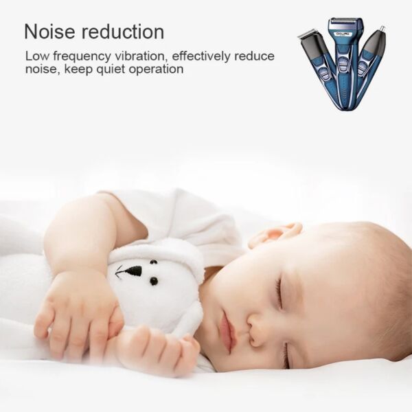 SK-577 3’ü 1 Arada Erkek Bakım Seti - Şarjlı Tıraş Makinesi, Burun Kılı Temizleme ve Saç Kesme