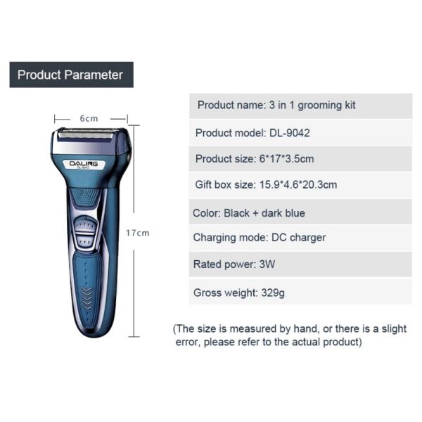 SK-577 3’ü 1 Arada Erkek Bakım Seti - Şarjlı Tıraş Makinesi, Burun Kılı Temizleme ve Saç Kesme