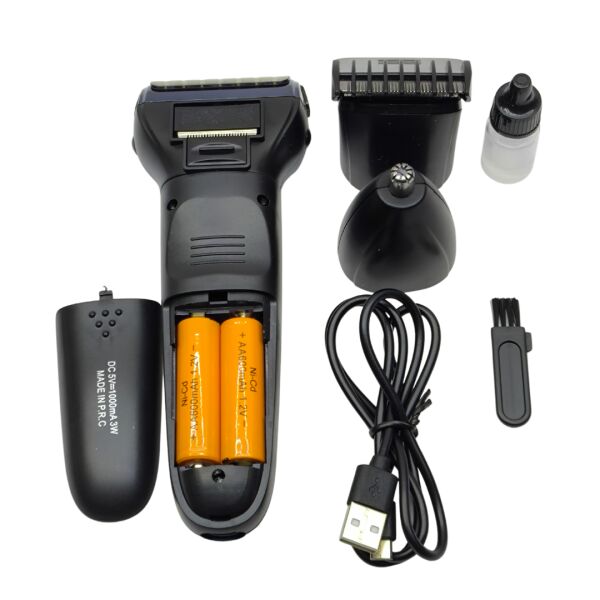 SK-577 3’ü 1 Arada Erkek Bakım Seti - Şarjlı Tıraş Makinesi, Burun Kılı Temizleme ve Saç Kesme