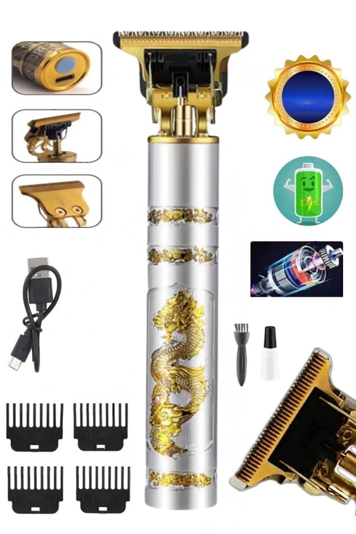 gold tech Saç Sakal Ense Çizim Tüm Vücut Tüyü Lazer Öncesi Tıraş Makinesi