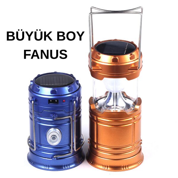 OR-5900T Güneş Enerjili Solar Kamp Lambası ve Powerbank - Çok Fonksiyonlu Şarjlı Fener