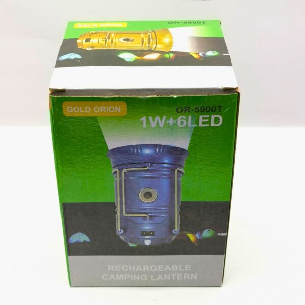 OR-5900T Güneş Enerjili Solar Kamp Lambası ve Powerbank - Çok Fonksiyonlu Şarjlı Fener