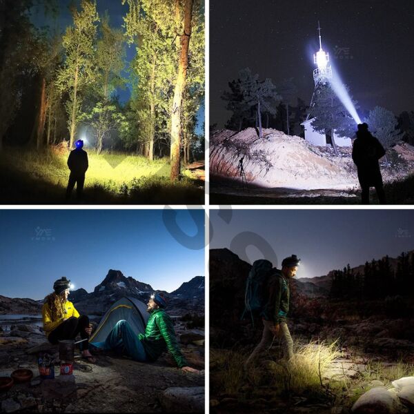 Çift Enerjili Profesyonel LED Kafa Lambası: Güneş Panelli Şarj Kutusu ve Hareket Sensörü