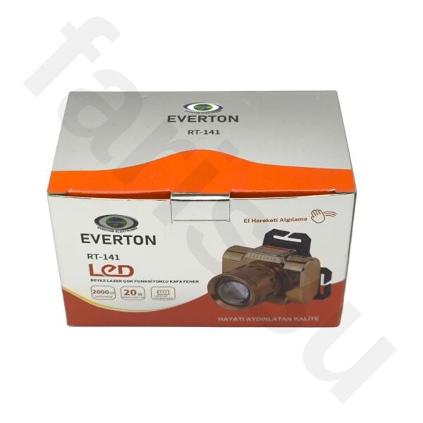RT-141 20W 2000 Lümen Şarjlı Sensörlü Zoomlu Profesyonel Kafa Feneri 16 saat çalışma
