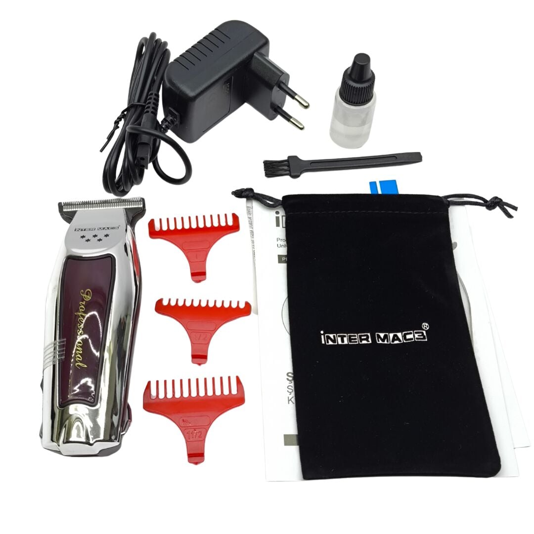 İnter Mac3 TC-1071 Profesyonel Şarjlı Ense Çizim ve Sakal Şekillendirme Makinesi - T-Cut Bıçak