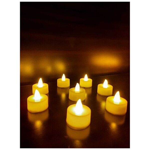 Pilli LED Tealight Mum 24'lü Ekonomik Paket - Sıcak Sarı Işık Dekor Mum
