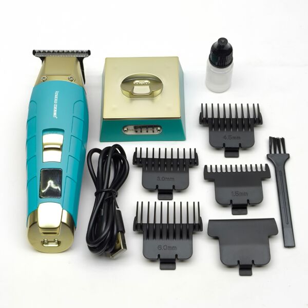 TC-2666 Profesyonel Şarjlı Saç Sakal ve Ense Kesme Makinesi - Dijital Göstergeli - DLC Bıçak
