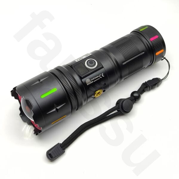 Gold Kama GK9589 Lazer Silindir El Feneri - 10000 Lümen, 2200 Metre Menzil, Powerbank Özellikli