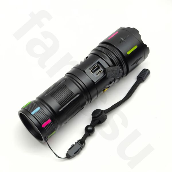 Gold Kama GK9589 Lazer Silindir El Feneri - 10000 Lümen + Extra 38650 Yedek Pil