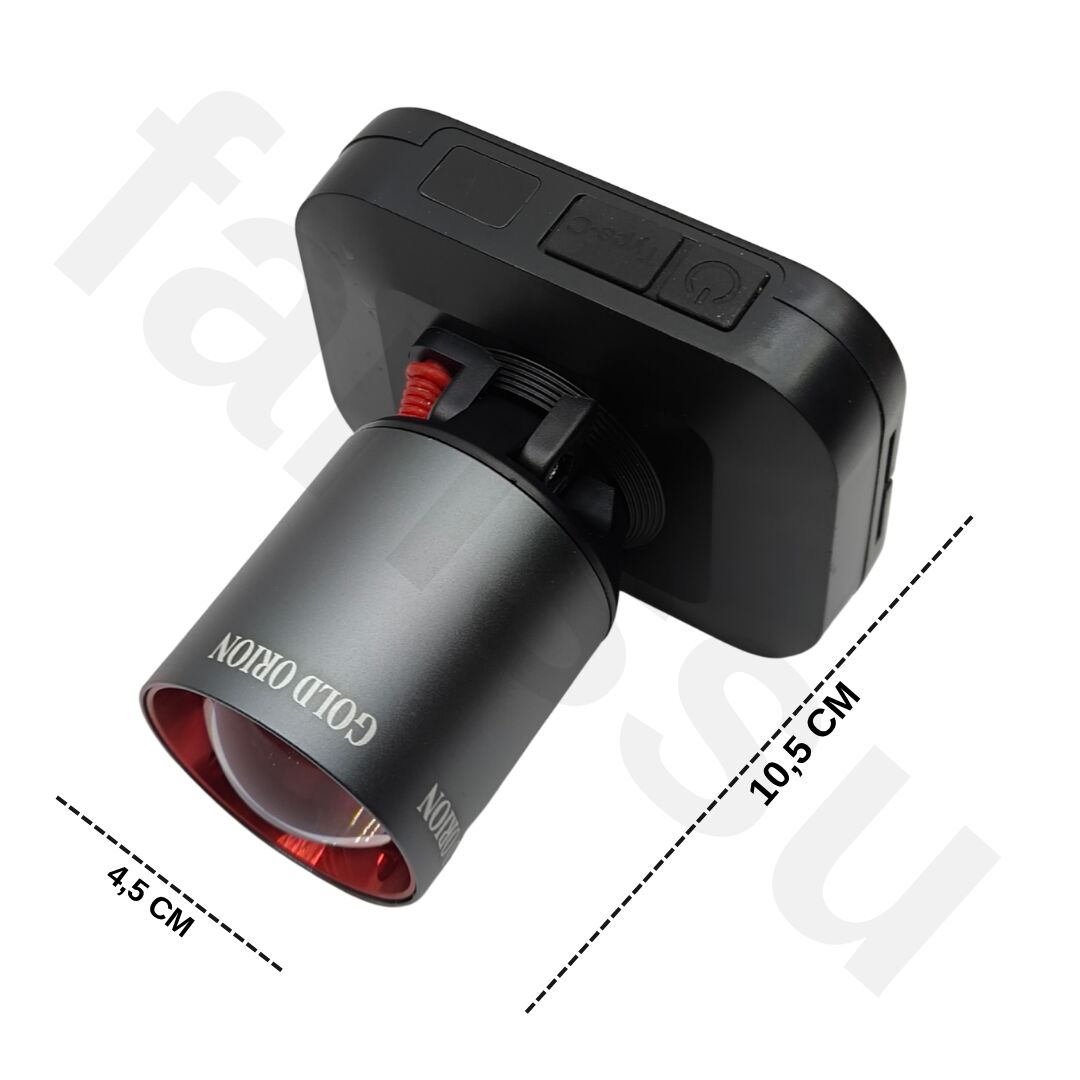 R9807 Profesyonel Şarjlı Kafa Lambası - 50W 5000 Lümen Ultra Güçlü LED Fener, Zoomlu 3 Modlu