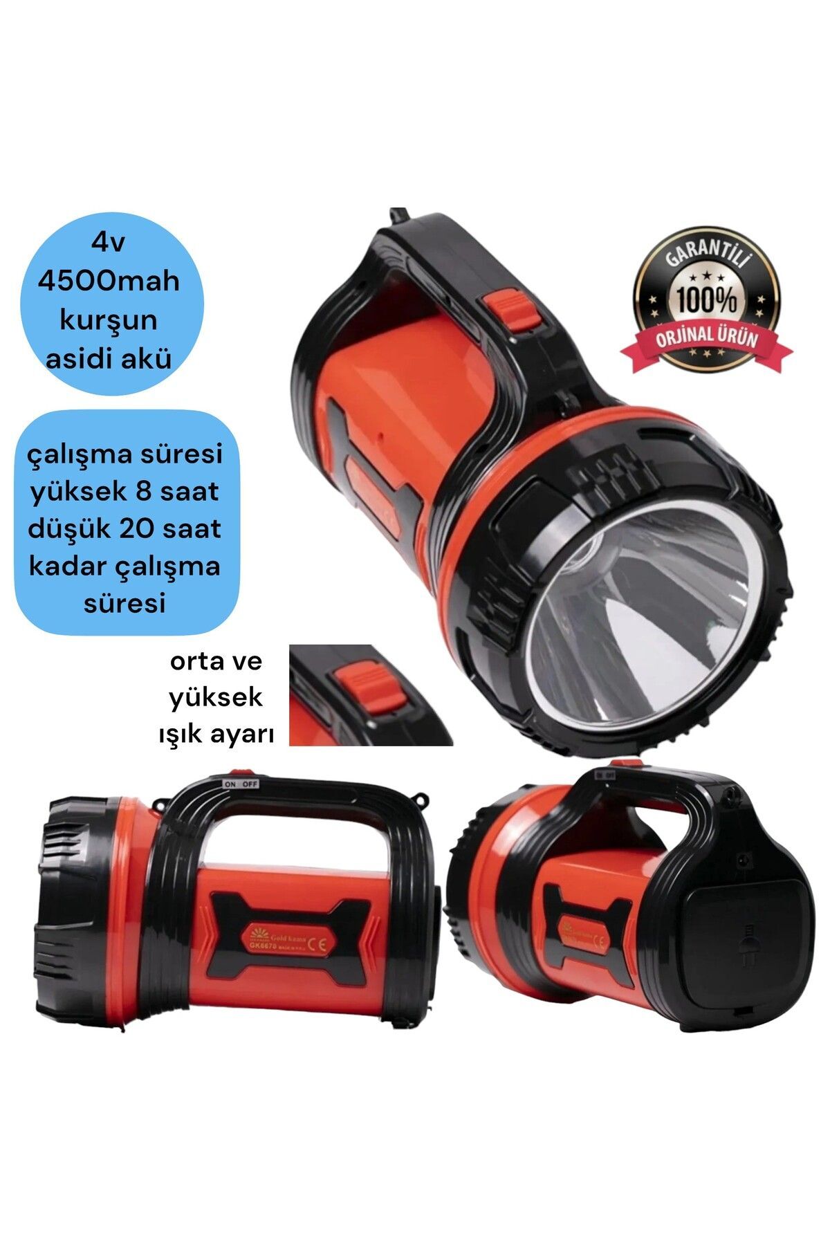 Uzun Mesafeli 10w Ledli Projektör Fener 6670