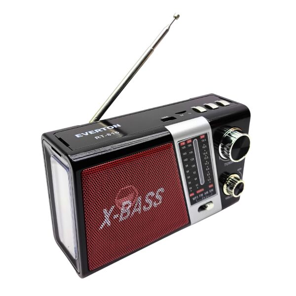 RT-816 Bluetoothlu Nostaljik Radyo - USB/TF/AUX Destekli, Şarjlı & Pilli, El Fenerli Taşınabilir Müzik Kutusu