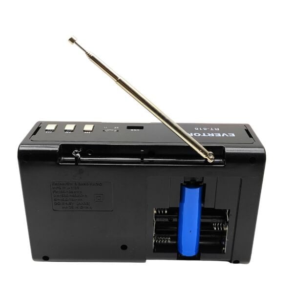 RT-816 Bluetoothlu Nostaljik Radyo - USB/TF/AUX Destekli, Şarjlı & Pilli, El Fenerli Taşınabilir Müzik Kutusu