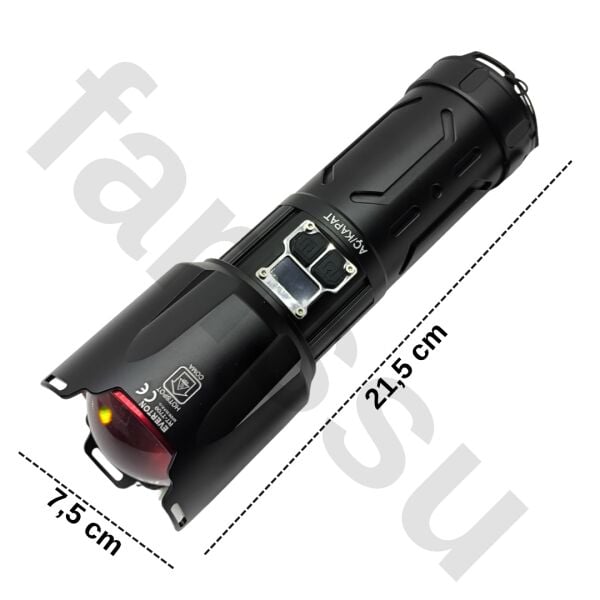 Everton RT-T709 6000 Lümen 60W Şarjlı El Feneri - 2 KM Menzilli, 10400 mAh Powerbank Özellikli