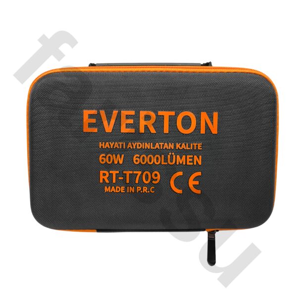 Everton RT-T709 Profesyonel Fener - 4 Adet 18650 Model Pil Dahil - 10400 mAh Powerbank