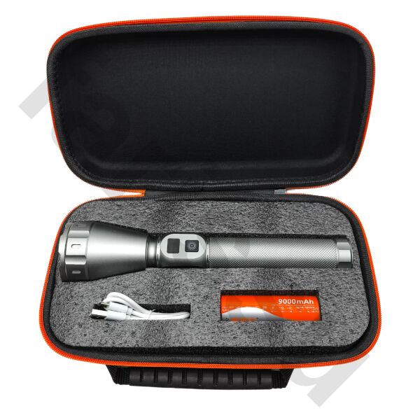 Everton RT-260 60W 6000 Lümen Ultra Güçlü Şarjlı El Feneri - 2 KM Menzilli, Zoomlu, Çantalı Tam Set