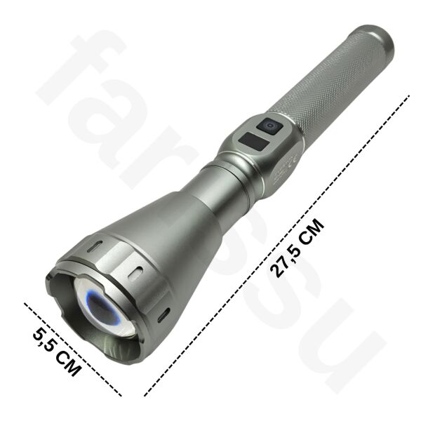 Everton RT-260 60W 6000 Lümen Ultra Güçlü Şarjlı El Feneri - 2 KM Menzilli, Zoomlu, Çantalı Tam Set