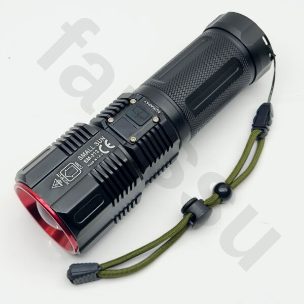 SM-313 50W 5000 Lümen Profesyonel Şarjlı El Feneri - 1.5 KM Menzilli & 7200 mAh Güçlü Batarya Seti