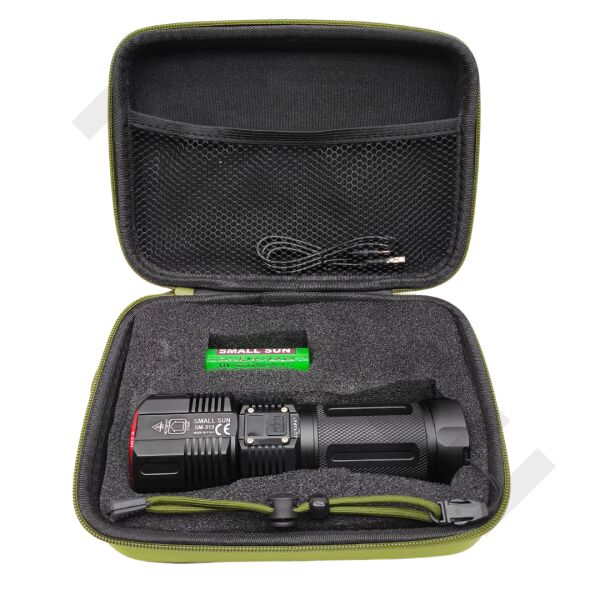 SM-313 50W 5000 Lümen Profesyonel Şarjlı El Feneri - 1.5 KM Menzilli & 7200 mAh Güçlü Batarya Seti