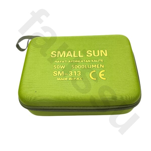 SM-313 50W 5000 Lümen Profesyonel Şarjlı El Feneri - 1.5 KM Menzilli & 7200 mAh Güçlü Batarya Seti