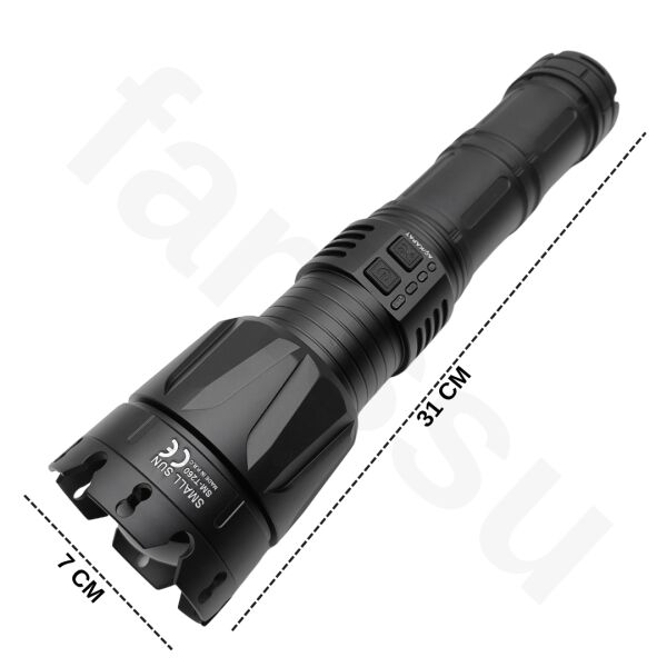 Small Sun SM-T260 60W 6000 Lümen Ultra Güçlü Şarj Edilebilir El Feneri - 19200 mAh Dev Batarya & 3KM Menzil