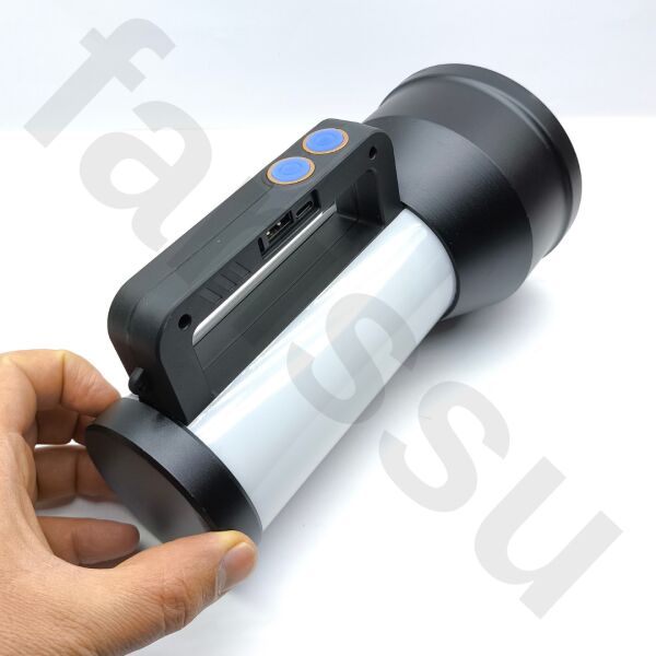 OR-076 10000 Lümen Şarj Edilebilir El Feneri - 1 KM Menzilli Projektör & Çok Fonksiyonlu Kamp Lambası