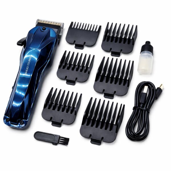 Inter Mac3 TC-8017 Profesyonel Şarjlı Saç Kesme Makinesi - 2000mAh Güçlü Batarya - 6 Taraklı Full Set