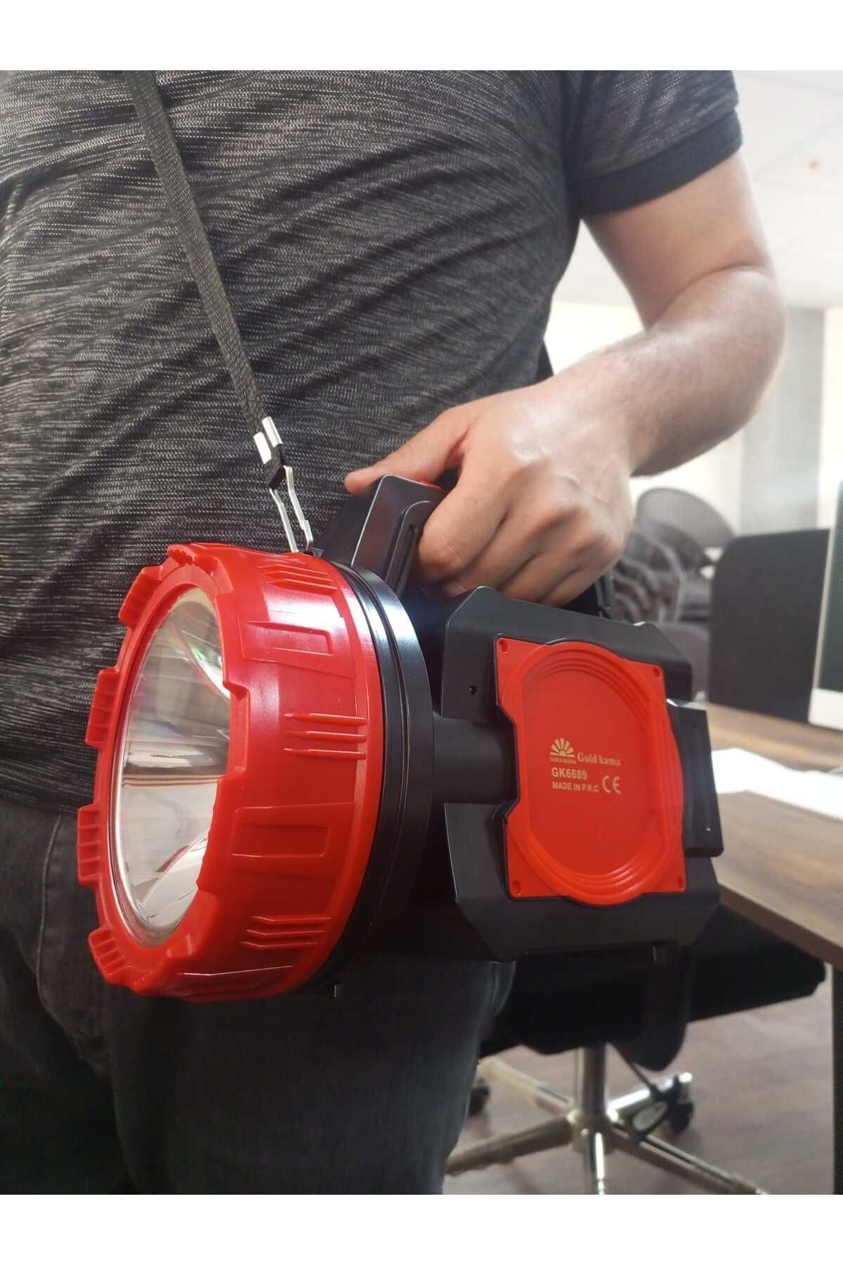 GK6689 Uzun Menzilli 10W LED Projektör El Feneri – 8000mAh Şarjlı