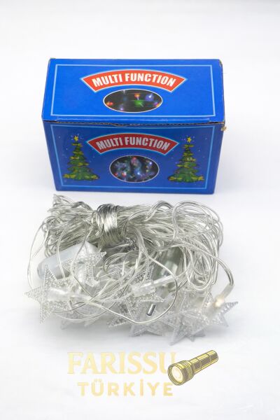 5 Metre Fişli Yıldız Peri LED Işık - Gün Işığı Dekoratif Aydınlatma - Tak Çalıştır Süs Lambası