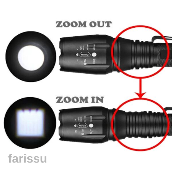 Everton RT-S117 LED El Feneri 800 Lümen Zoomlu Uzun Menzil Şarjlı Güçlü Aydınlatma