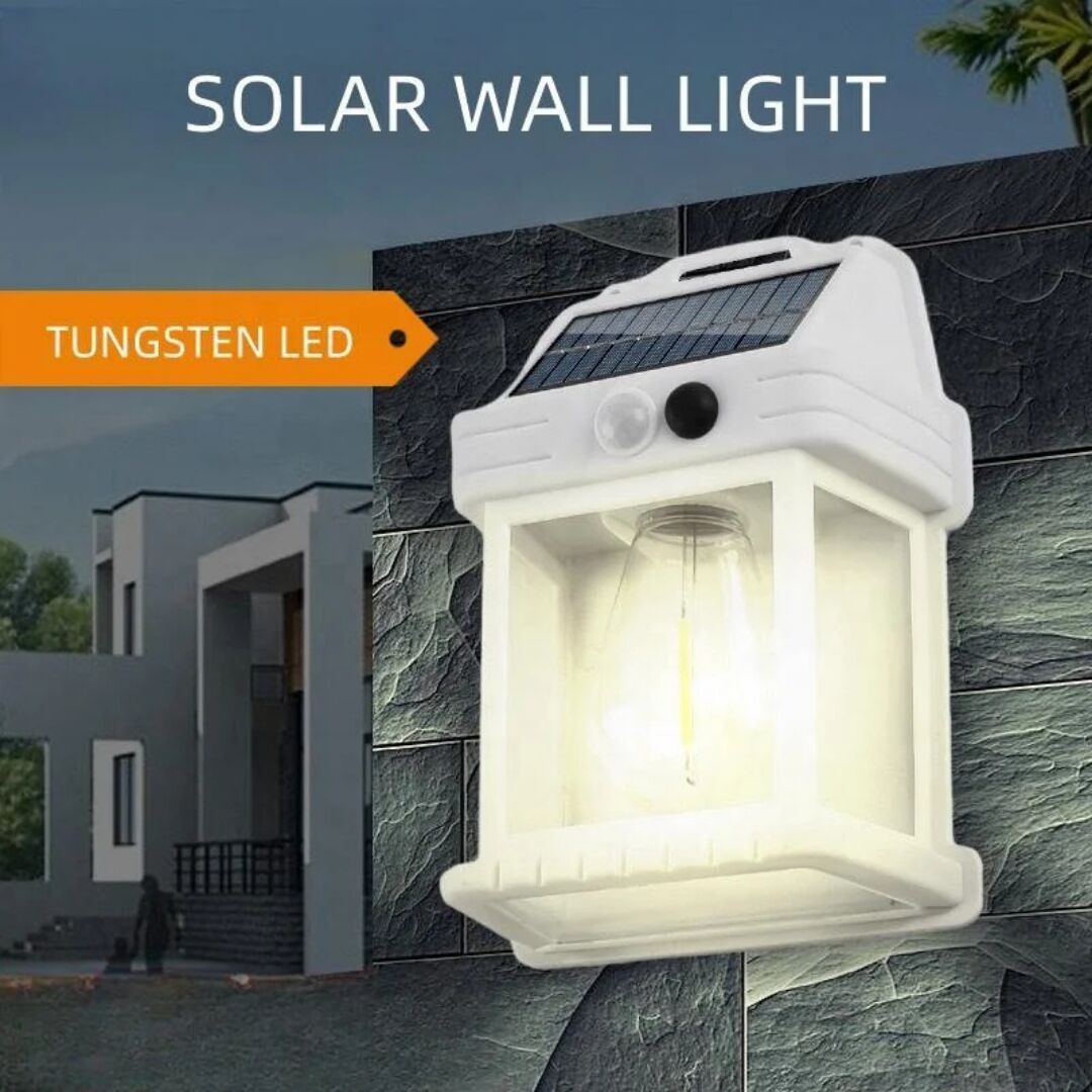 Güneş Enerjili Hareket Sensörlü Duvar Apliği