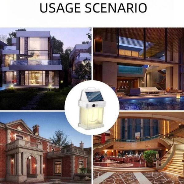 Güneş Enerjili Hareket Sensörlü Duvar Apliği