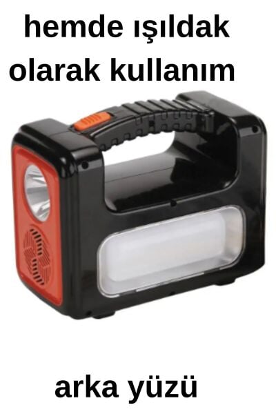 solar panelli radyolu+Bluetooth+mp3 ve telefon şarj özellikli solar kamp lambası
