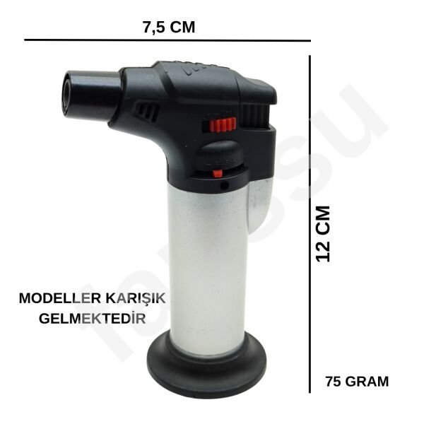 El Pürmüzü Çakmak - Mutfak ve Kamp Tipi Rüzgara Dayanıklı Torch - Standart Kalite