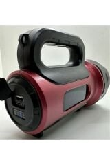 10w Uzun Menzilli Solar Panelli Powerbank Usb Çıkış S.o.s Lu Ultra Güçlü Ledli Şarjlı Feneri