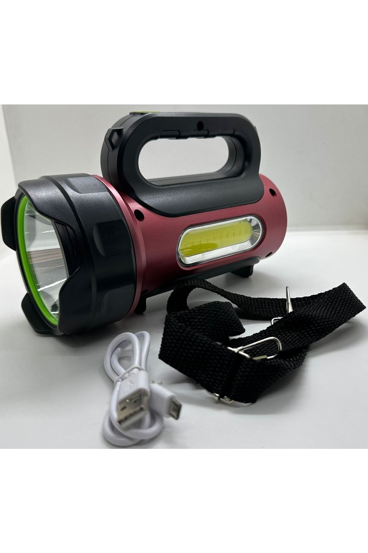 10w Uzun Menzilli Solar Panelli Powerbank Usb Çıkış S.o.s Lu Ultra Güçlü Ledli Şarjlı Feneri