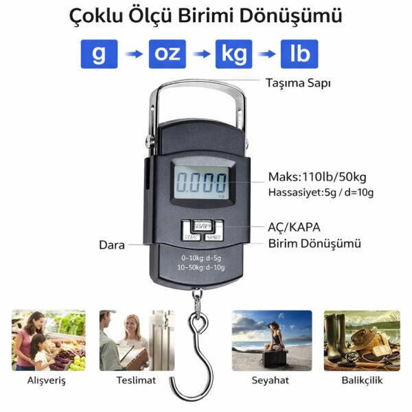 50kg Hassas Dijital El Kantarı: Her Yükü Hafifleten Akıllı Terazi