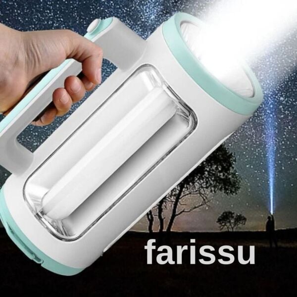 Gold Kama Ultra Güçlü LED El Feneri ve Işıldak – Telefon Şarj Özellikli, Su Geçirmez, 6 Saat Çalışma Süresi