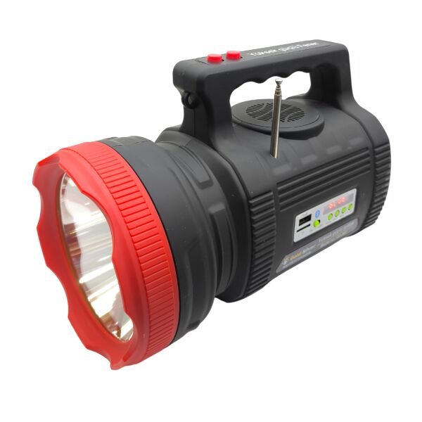 Gold Silver GS-540 Solar Aydınlatma Seti - 20W Güneş Enerjili Şarjlı Fener, Bluetooth, Radyo, MP3 + 3 Ampul