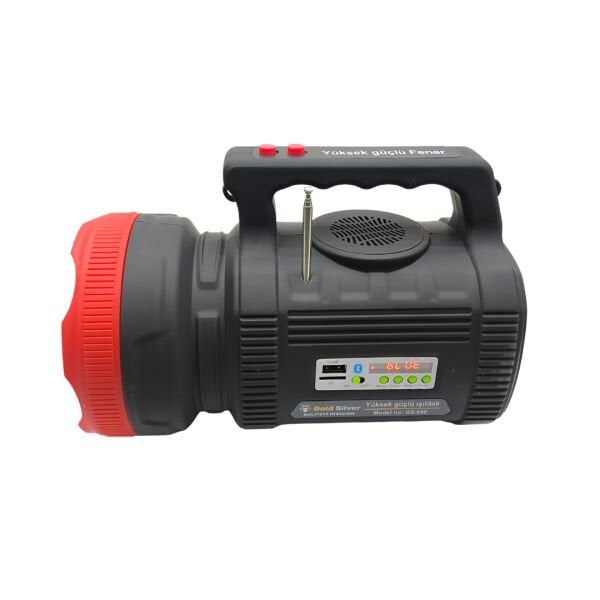 Gold Silver GS-540 Solar Aydınlatma Seti - 20W Güneş Enerjili Şarjlı Fener, Bluetooth, Radyo, MP3 + 3 Ampul