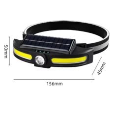Solar Şarjlı Su Geçirmez Kafa Feneri - USB Şarjlı, 14500 Pil, Çift Işık Kaynağı or-921