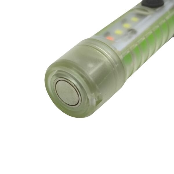 Şarjlı Mini LED El Feneri - Zoomlu, Mıknatıslı, Yan COB Ledli, Metal Klipsli Kamp Feneri