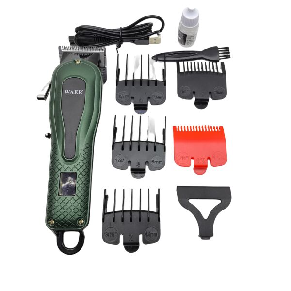 Waer Profesyonel Şarjlı Saç Kesme Makinesi - LED Ekranlı, 240 Dakika Kullanım Süresi - Tıraş Makinesi Seti
